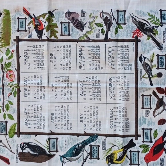 Calendar towel 2018 song bird feast - Picture 3 of 3